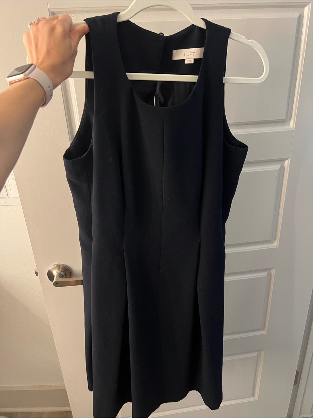 Ann Taylor LOFT Dark Navy Sleeveless Sheath Dress